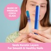 Bona Fide Beauty Glass Nail File with Case, Aqua Cobalt