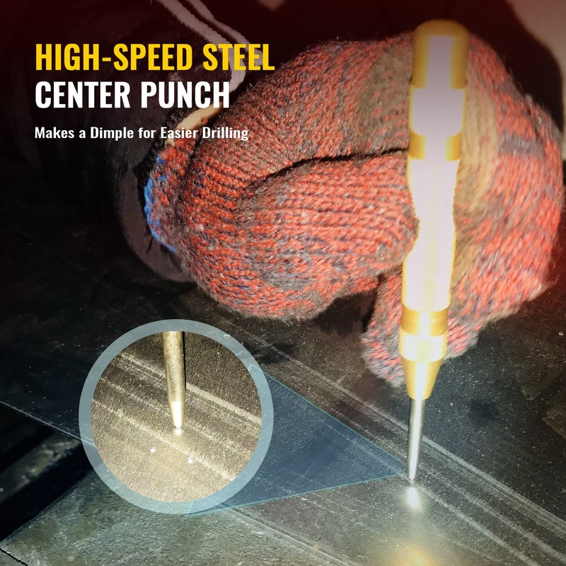 ZELCAN HSS 5PCS Titanium Step Drill Bit Set with Automatic