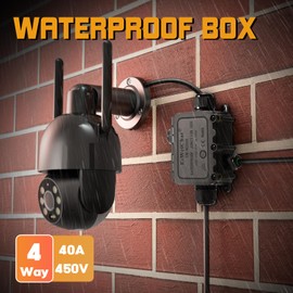 Junction Box - 4 Way M20 IP68 Outdoor Electrical Box Waterproof, Wire Range Ø5-9mm Outdoor Junction Box Waterproof, Landscape Lighting Wire Junction Box, Outdoor Wire Splice Box (2 Pack)