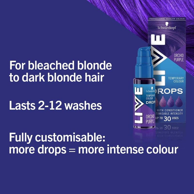 Schwarzkopf Live Colour Drops Vegan Semi-Permanent Purple Hair Colour, 2