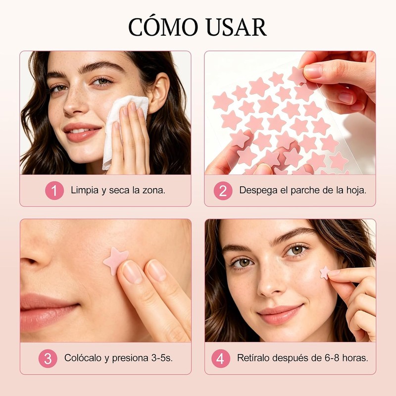 Parches para Acne 320 Piezas, Pimple Patch Estrellas para Granos