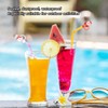 10Pcs Christmas Straw Covers Caps Cartoon Soft Silicone Christmas Straw