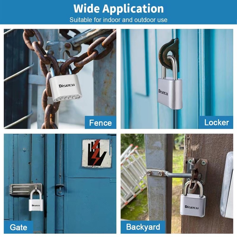 1 Pack disecu Heavy Duty 4 Digit Combination Lock, Anti-Error