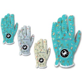 Beaches Booze Golf Gloves Funny - Men's 100% Cabretta Leather Left Right Hand Golfer Gag Gift All Weather Grip Adult Sizes Small Medium Large XL XXL