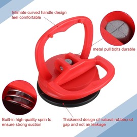 Extractor de Abolladuras de 2 piezas Extractor de Reparación de Abolladuras Eliminación de Abolladuras de Ventosa sin Rastro para Reparar Automóviles Pantalla de Computadora Azulejos de (negro y rojo)