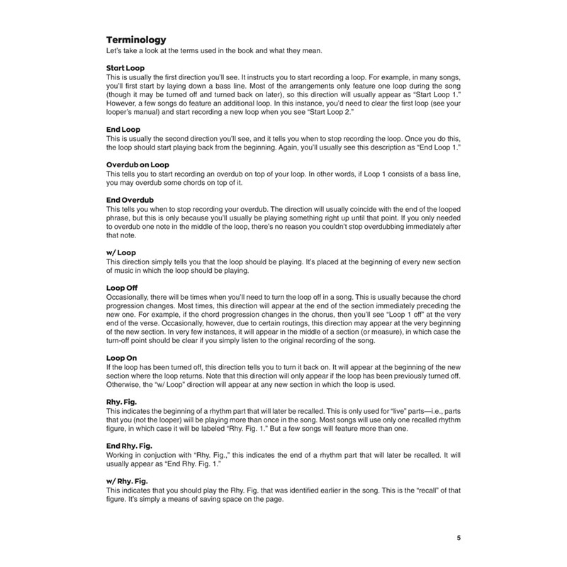 Hal Leonard Looper Pedal Song Book: 50 Hits Arranged for