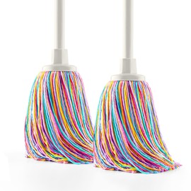 Happy Rainbow Recycled Microfiber Mop Super Absorbent with Universal Thread, Extra Large, 22 cm, Sustainable and Durable, for Floor Cleaning and Household, Pack of 2