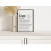 PURESIZE DIN A4 Desk Decoration or Wall Decoration with Team