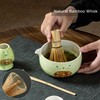 Japanese Matcha Tea Ceremony Set, Ceramic Cat Design Bowl with