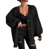 EXLURA Womens 2025 Oversized Cardigan Sweaters Fall Winter Lightweight Soft