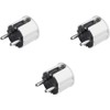 Meister Protective contact plug, 3 pieces, plastic, white, 250 V,