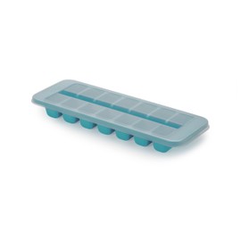 Joseph Joseph Flow - Easy-fill Ice-cube Tray with Lid, Stackable, Large 14 cube capacity, Blue