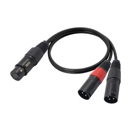 XMSJSIY XLR 3 Pin Male to XLR 5 Pin Female 50cm Audio Cable for Microphone, Mixer, Equalizer, Amplifier, Bass, DMX Light