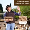 DecarDamai 100-Pack Bulk Empty Egg Cartons for Storage, 12-Count Natural