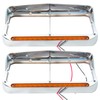 GaeaAuto Pair Headlight Bezel Trim Chrome with 12" Amber LED