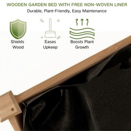 ZSYWODFO 8x2ft Outdoor Wooden Raised Garden Bed Planter for Vegetables, Garden, Lawn, Patio,8x4x2 Raised Garden Bed;Planter Box (Acorn Brown, 96x24x9in)