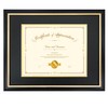 Hodeframe 11x14 Document Frame with (Black/Gold) Double Mat or 8x10