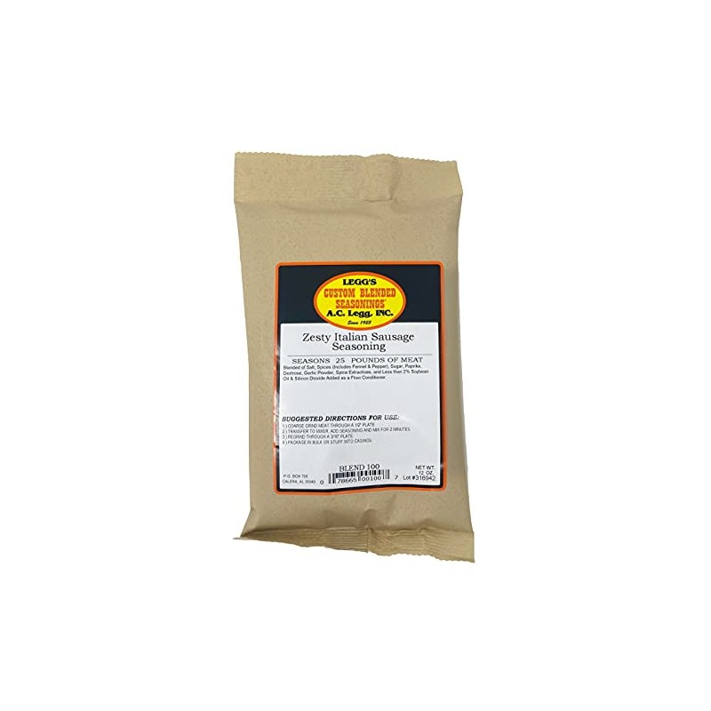 Leggs Custom Blended Seasonings - Zesty Italian Sausage Seasoning -