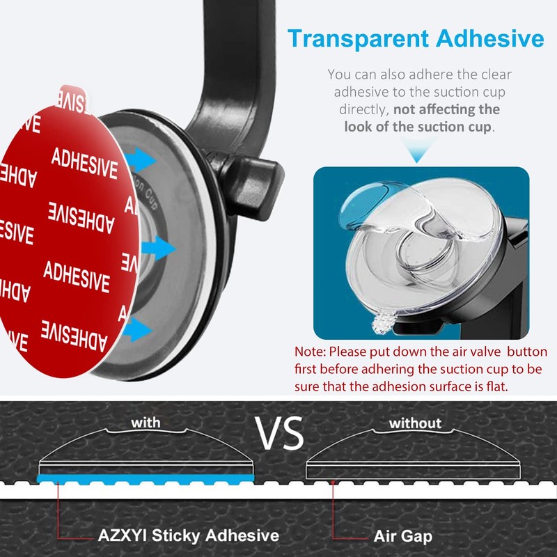 AZXYI Very High Bond Sticky Adhesive, 6 Pack Dashboard Pad