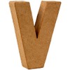 Country Love Crafts 4-inch/ 10cm 3D Letter V Papier Mache,
