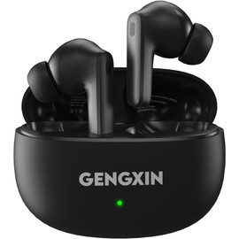 GENGXIN Audífonos Inalámbricos Bluetooth 5.3, Audífonos Inalámbricos In-Ear, Bluetooth con Micrófono, ENC, para Correr, Escuchar música, Hablar por teléfono (Negro)