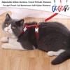 3 Pack Kitten Harness, Cat Harness and Lead Set, Adjustable