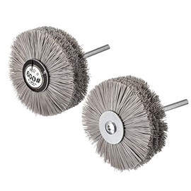 uxcell Nylon Wire Brush Abrasive Polishing Wheel 600/1000 Grits 3.15-inch Grinding Head with 6mm Threaded Shank