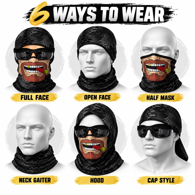 Breathable Full Face Balaclava Mask for Motorcycle Riding – Lightweight
