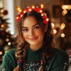 Fashband Weihnachts-Stirnbänder, beleuchtete Beeren-Haarbänder, Rentier-Geweih, Blume, Haar-Accessoires, Weihnachtsfeier für Frauen