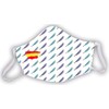 Reusable Mask White Flag Spain Fish Colours Pattern Elegant Original