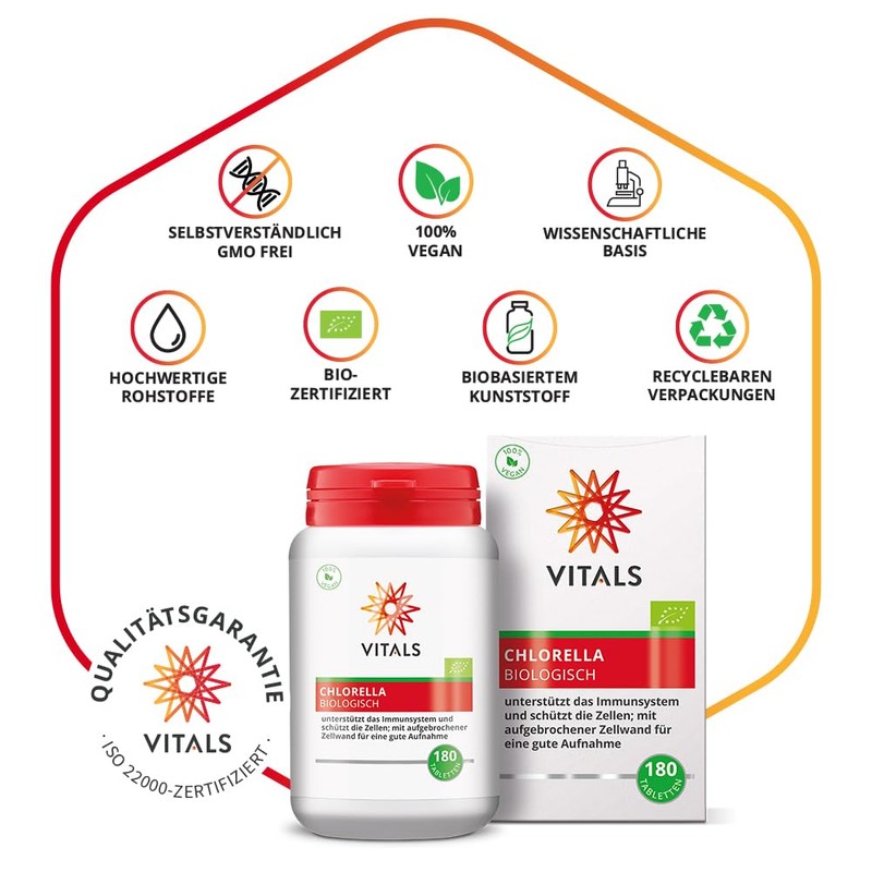 Vitals - Chlorella Organic 180 Tablets Organic Chlorella in Tablets