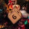 d6 Christmas Tree Holiday Ornament | Laser Cut, D&D Dice