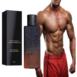 Men’s Ocean Body-Oil, Organic Anti Cellulite Massage Oil with Collagen,Men’S Ocean Body Oil Perfume,Anti Cellulite Oil for Thighs and Butt Firming (1Pcs-Woody Fruit Aroma)