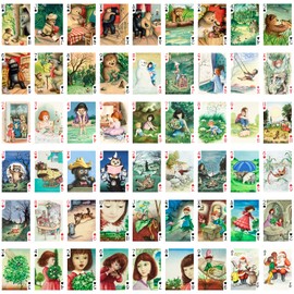 Kids Story Playing Cards (Poker Deck 54 Cards All Different) Vintage Retro Children Book Illustration by Garth Williams