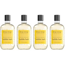 Deep Steep Bubble Bath, 17 Ounce (Pack of 4) (Grapefruit Bergamot)