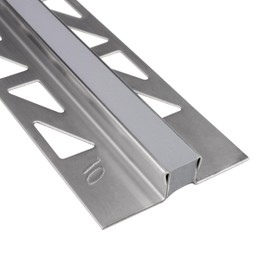 Expansion Joints Stainless Steel Tile Profile Matt Silver 2.5 m 10 mm