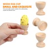 LIFKOME Easter Egg Cup 24pcs Wooden Egg Holder DIY Unfinished