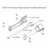 10L0L Golf Cart Charger Plug for EZGO TXT & RXV,