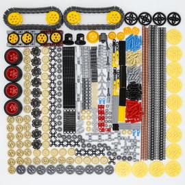 Habow Technic Building Block Parts Kit 862 Pieces Includes Gear, Shaft, Pin, Frame, Plug, Differential, Suspension, Wheel, Rail Etc Compatible with Mainstream Brands, MOC Parts Bundle