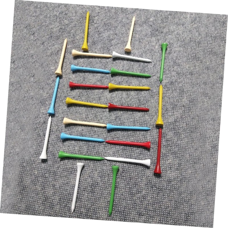 Sosoport 2sets Golf Tees Wood Outdoor Protective Tees 7cm Length