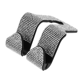 HEROFFIX 1 Pcs for Purses and Bags, Mobile Phone Holder Car Seat Headrest Hook Sturdy Car Seat Back Organizer Hooks White ABS Rhinestone 2.44"x3.11"
