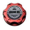 VMS RACING RED OIL CAP with SILVER ENGINE OIL NOTICE