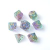 Green Purple Resin Dice Set for DND – 7pc Polyhedral