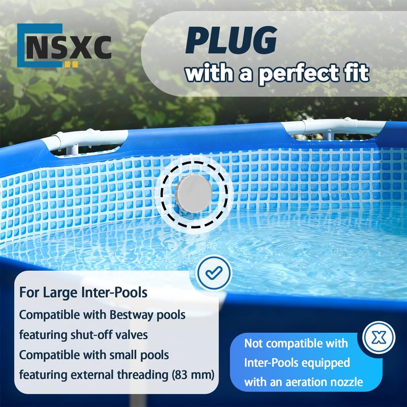 Nsxc 2Pcs Winter Plug Set for Intex and Bestway Pools
