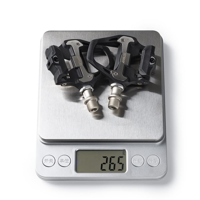 ANSJS Road Bike Pedals, Lightweight Clipless Bike Pedals with Cleat