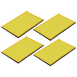 MECCANIXITY Solid Yellow Flag Patch Flags Embroidered Patches Blank DIY Flags Patch 8x5cm/3.15x1.97 Inch for Vest Clothes Backpacks Hats,DIY Crafts Caps,Pack of 4