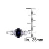 2.64 Carat (ctw) Lab-Created Blue Sapphire and White Sapphire Ring