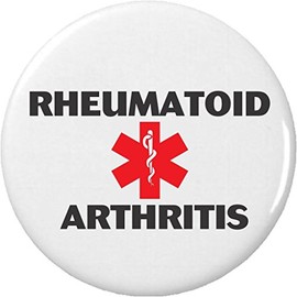 A&T Designs Rheumatoid Arthritis Medical Alert Symbol 1.25” Pinback Button Pin Health Symbol