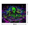 Onivein Blacklight Alien DJ Tapestry UV Reactive Space Galaxy Tapestry