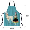 BGBDEIA Llama Alpaca and Knitting Peruvian Woman Apron Adjustable Neck